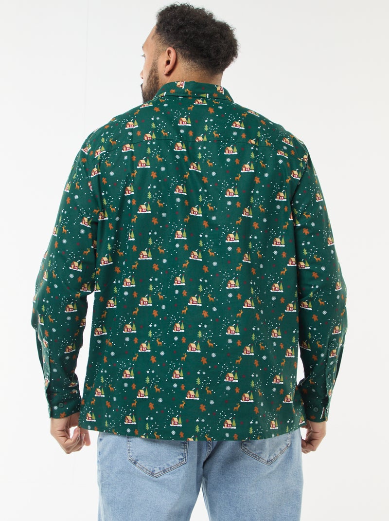 Camisa de Natal com padrão Verde - Kiabi