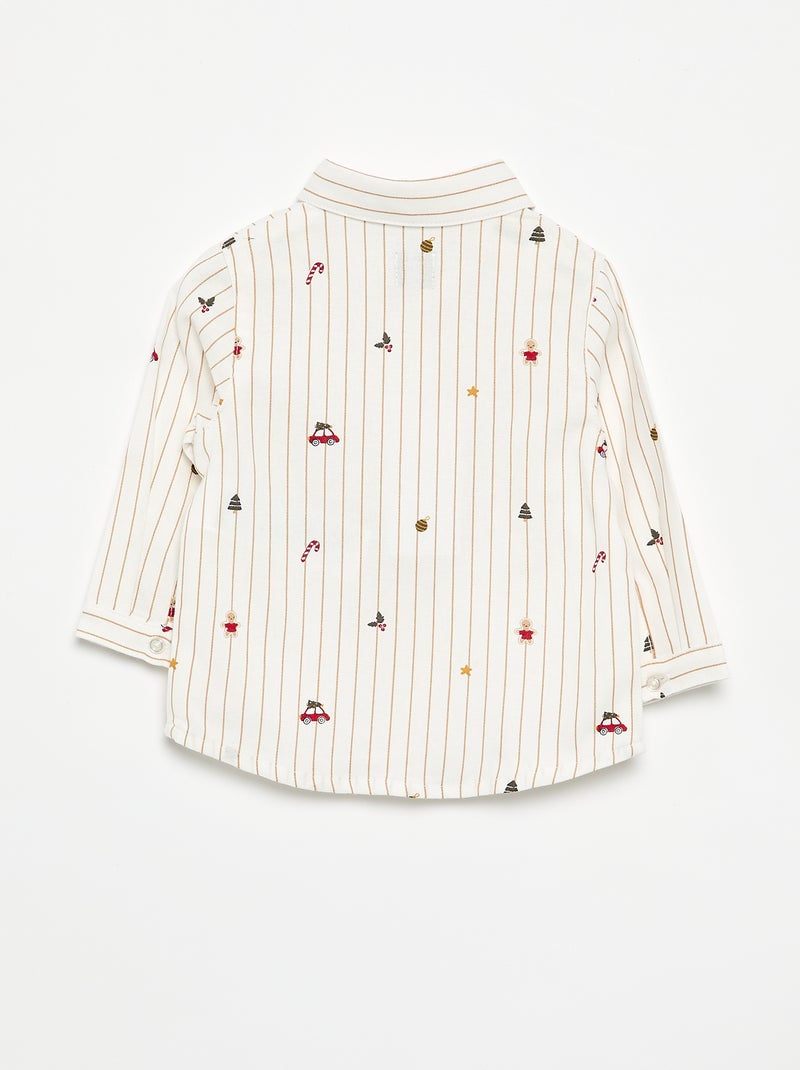 Camisa de Natal em flanela Branco - Kiabi