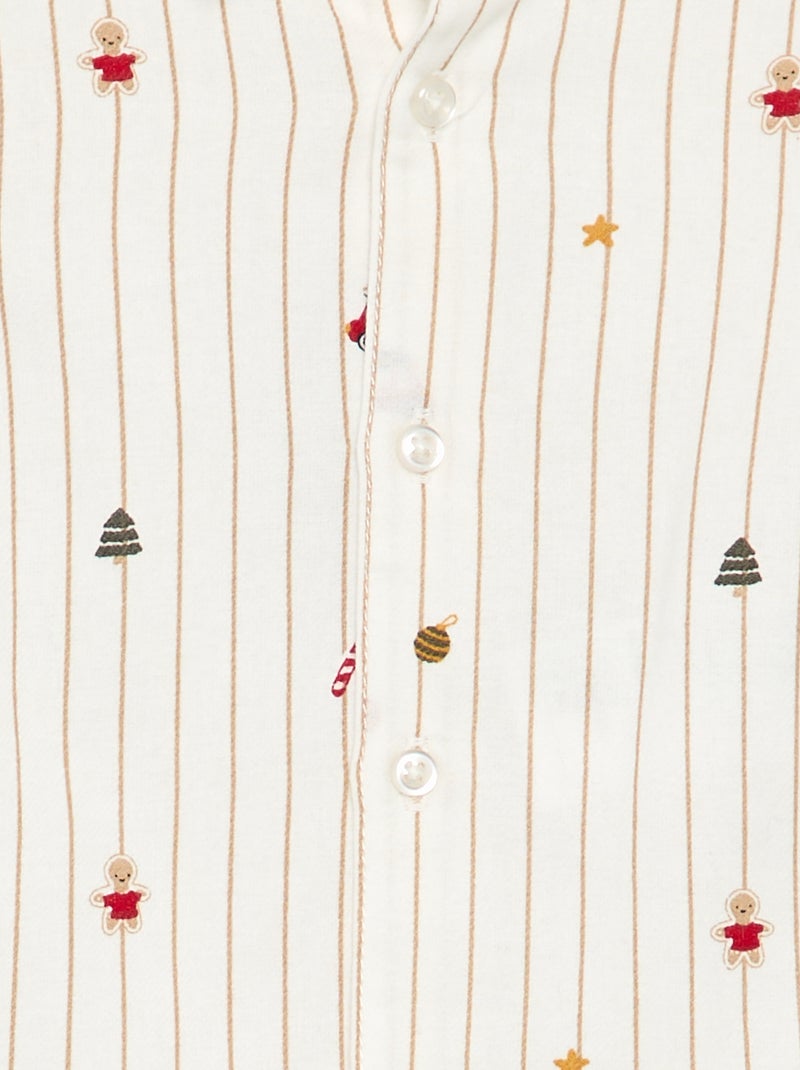 Camisa de Natal em flanela Branco - Kiabi