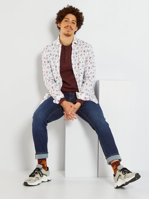 Camisa de 'Natal' em popelina - Kiabi