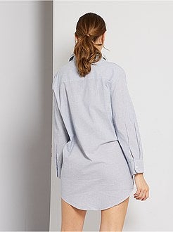 Camisa de noite às riscas - Kiabi