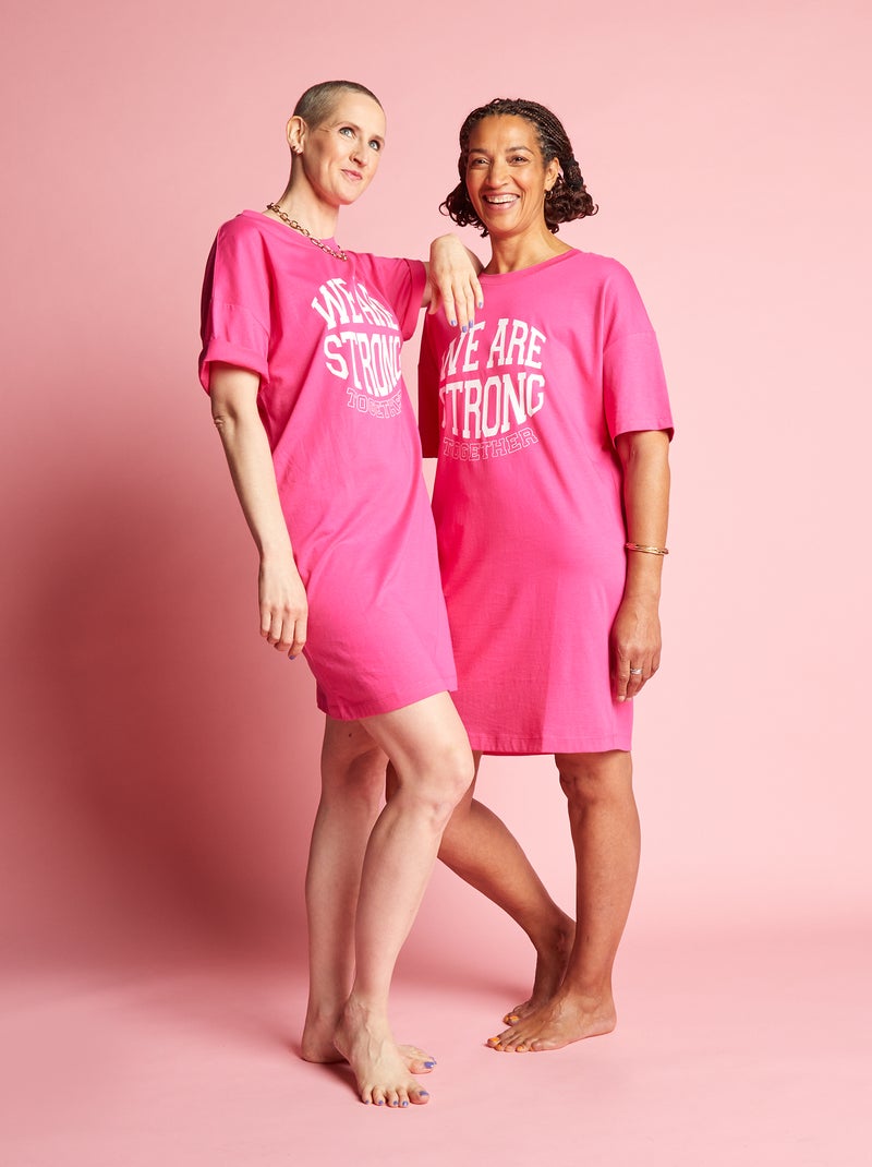 Camisa de noite com estampado ROSA - Kiabi