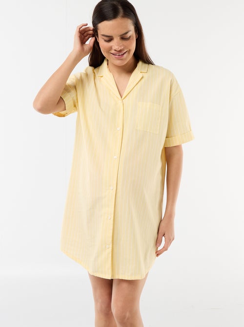 Camisa de noite de maternidade abotoada - Kiabi