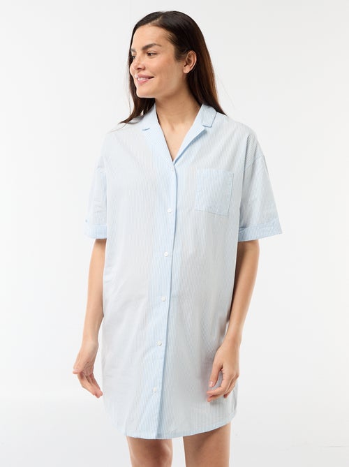 Camisa de noite de maternidade abotoada - Kiabi