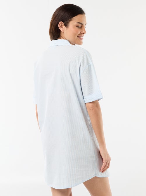 Camisa de noite de maternidade abotoada - Kiabi