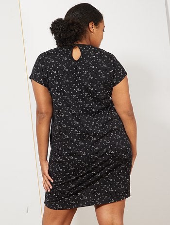 Lingerie tamanhos grandes - Camisa de noite em algodão - Kiabi