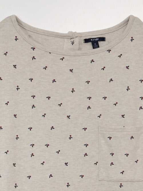 Camisa de noite em jersey - coleção fácil de vestir - Kiabi