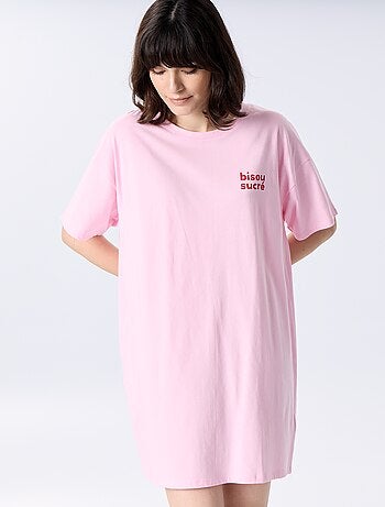 Camisa de noite em malha jersey
