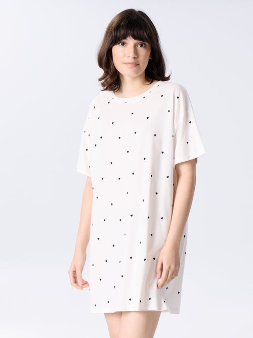 Camisa de noite em malha jersey - Kiabi Camisa de noite em malha jersey - Kiabi
