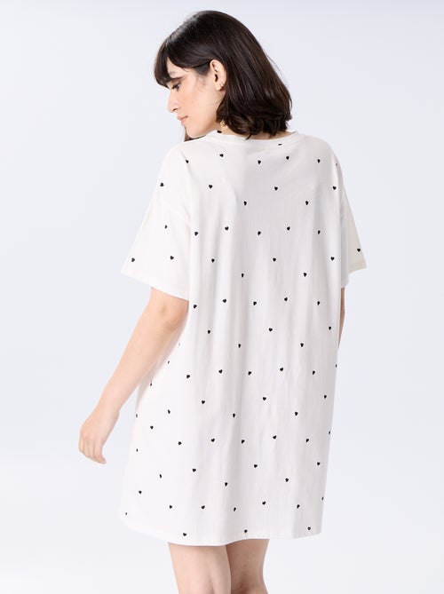 Camisa de noite em malha jersey - Kiabi Camisa de noite em malha jersey - Kiabi