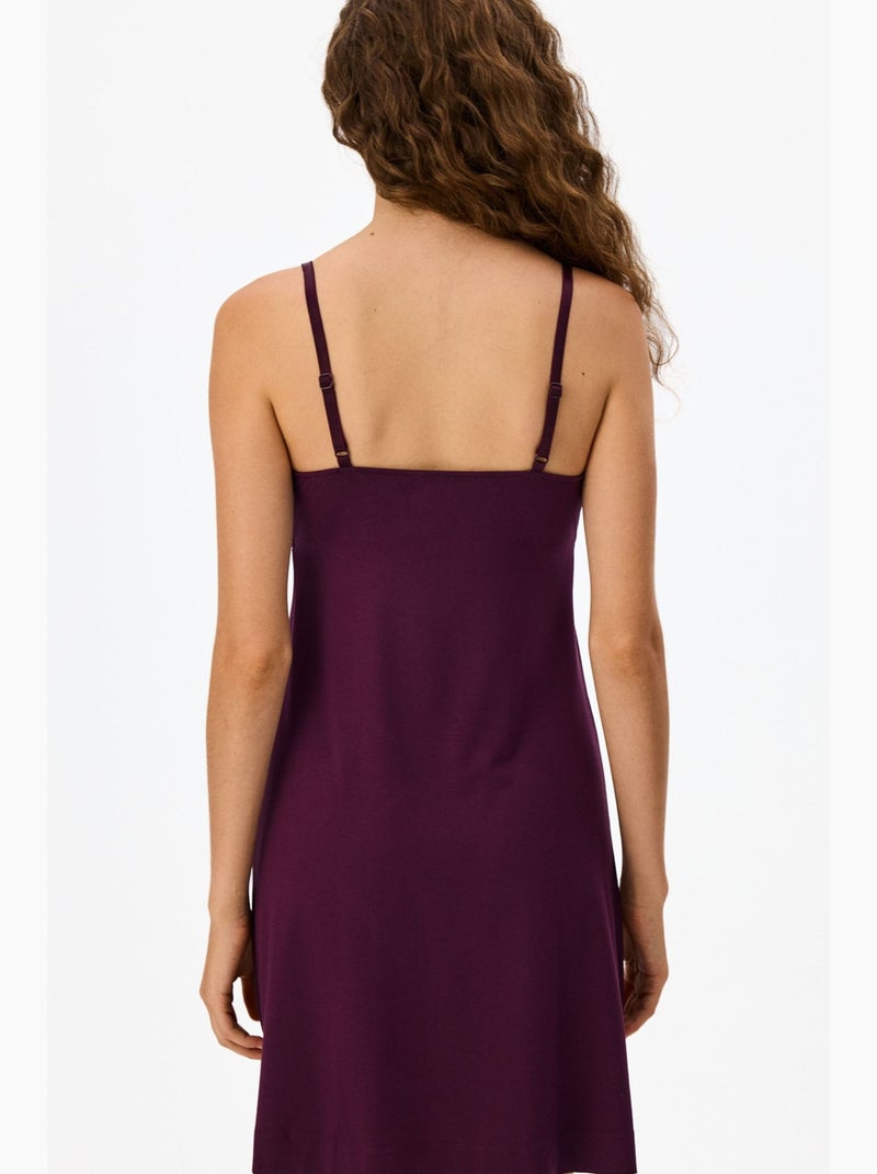 Camisa de noite feminina aurora penti Roxo - Kiabi