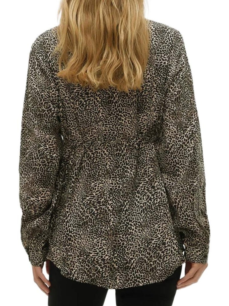 Camisa de Noite Mamalicious Cherry para Mulher Preta/Bege Preto - Kiabi