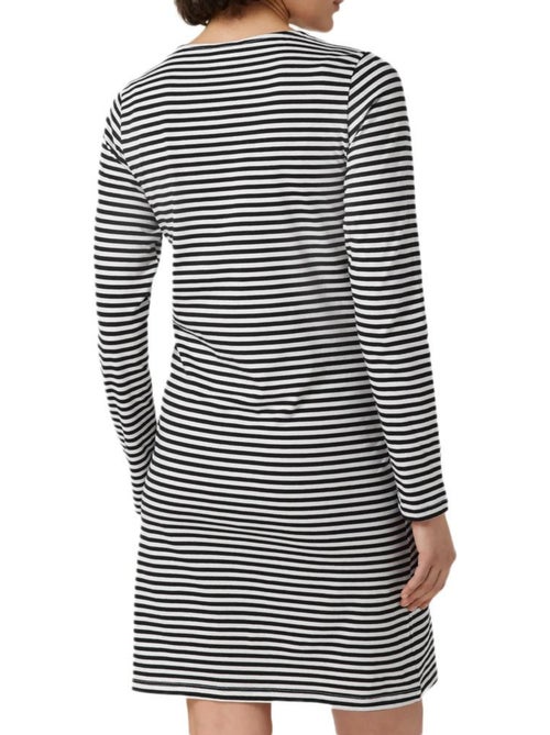 Camisa de Noite Mamalicious Holly para Mulher, Preto/Branco - Kiabi