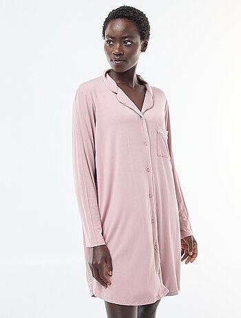 Camisa de noite midi lisa