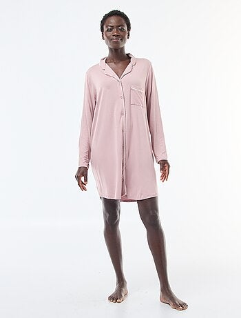 Camisa de noite midi lisa