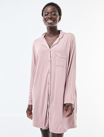 Camisa de noite midi lisa