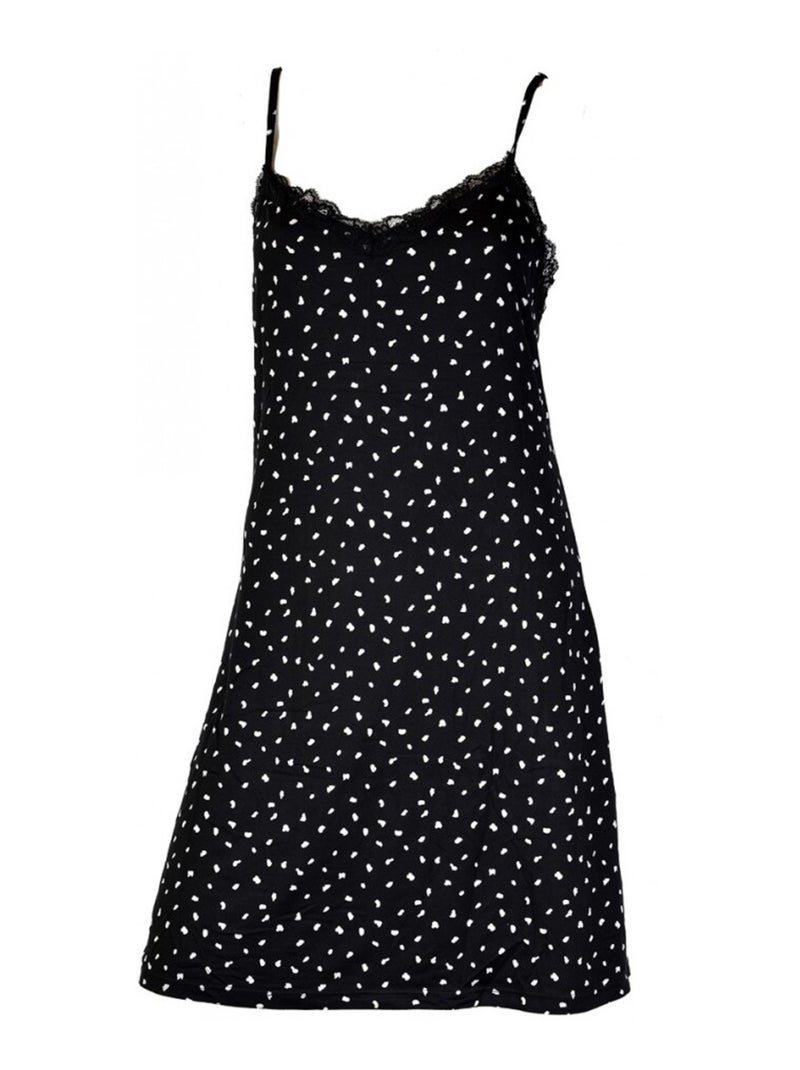 Camisa de noite mulher conforto conjunto 2 peças Preto - Kiabi