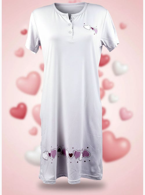 Camisa de noite mulher microfibra manga curta ozabi - Kiabi Camisa de noite mulher microfibra manga curta ozabi - Kiabi