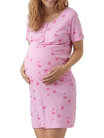 Camisa de Noite Rosa para Mulher Mamalicious Lia Love