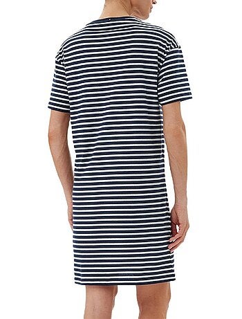 Camisa de Noite Tommy Hilfiger Riscas Marinho/Branco para Mulher
