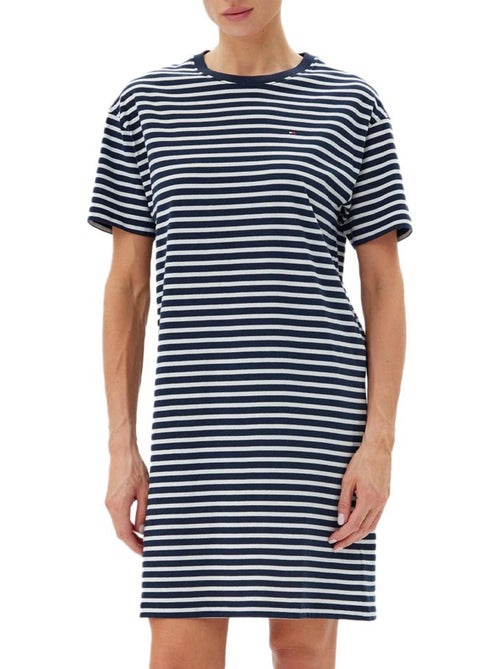 Camisa de Noite Tommy Hilfiger Riscas Marinho/Branco para Mulher - Kiabi