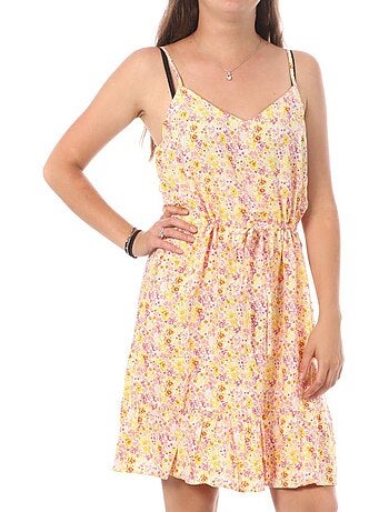 Camisa de Noite Vero Moda Easy Singlet Rosa/Amarelo para Mulher