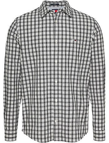 Camisa de Noite Xadrez para Homem Tommy Hilfiger Night Preto/Branco