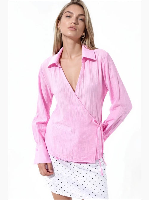 Camisa de poliéster feminina busem - Kiabi Camisa de poliéster feminina busem - Kiabi