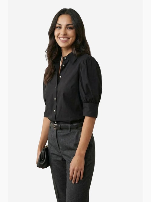 Camisa de popelina abotoada com colarinho de camisa my fashion - Kiabi Camisa de popelina abotoada com colarinho de camisa my fashion - Kiabi