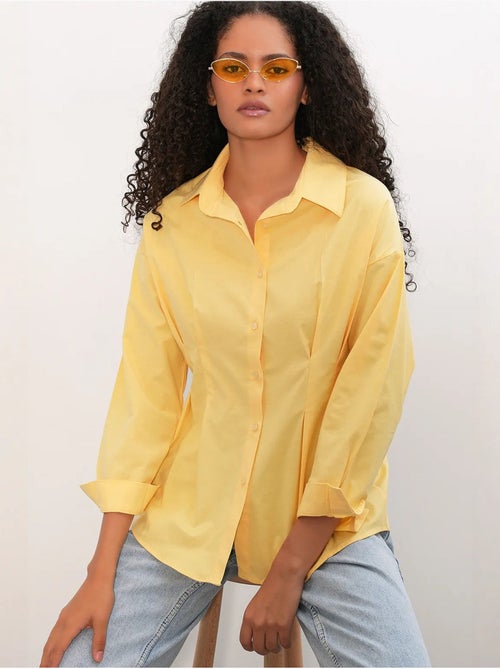 Camisa de popelina ajustada com fecho de botões à frente bdart - Kiabi Camisa de popelina ajustada com fecho de botões à frente bdart - Kiabi