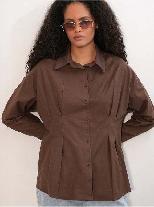 Camisa de popelina ajustada com fecho de botões à frente bdart - Kiabi Camisa de popelina ajustada com fecho de botões à frente bdart - Kiabi