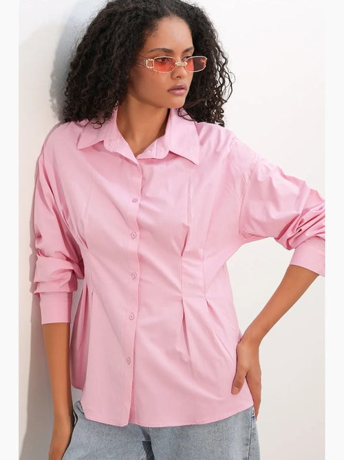 Camisa de popelina ajustada com fecho de botões à frente bdart - Kiabi Camisa de popelina ajustada com fecho de botões à frente bdart - Kiabi