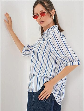 Camisa de popelina às riscas bdart