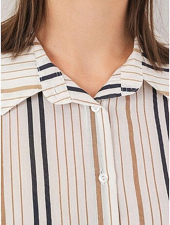 Camisa de popelina às riscas bdart
