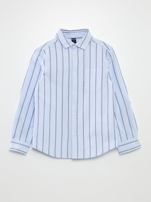 Camisa de popelina às riscas - Kiabi