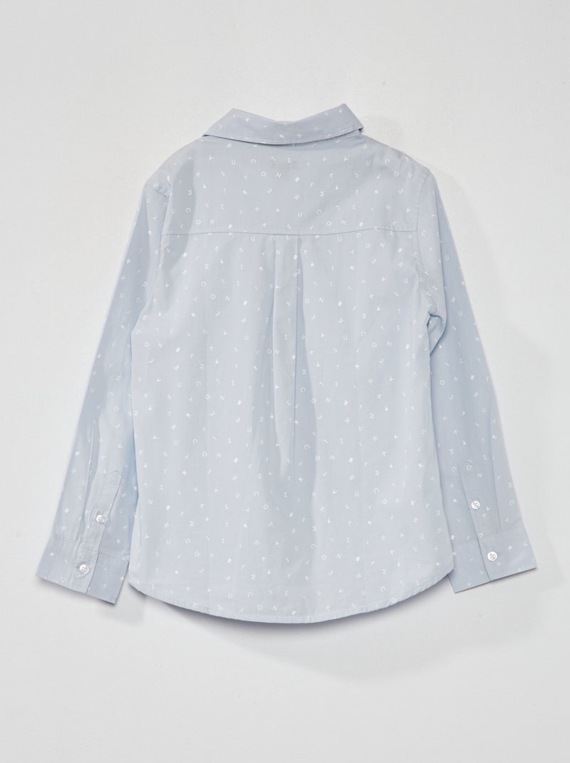 Camisa de popelina AZUL - Kiabi