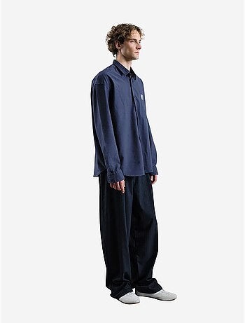 Camisa de popelina bordada com botões giesto