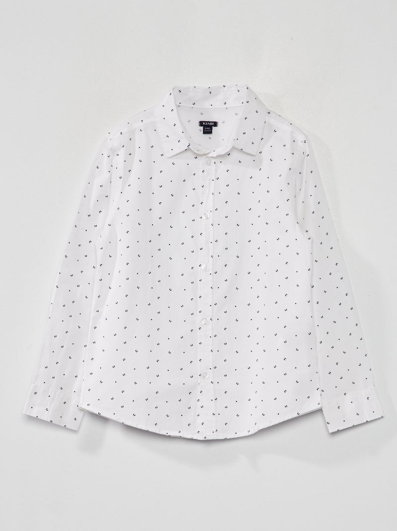 Camisa de popelina BRANCO - Kiabi