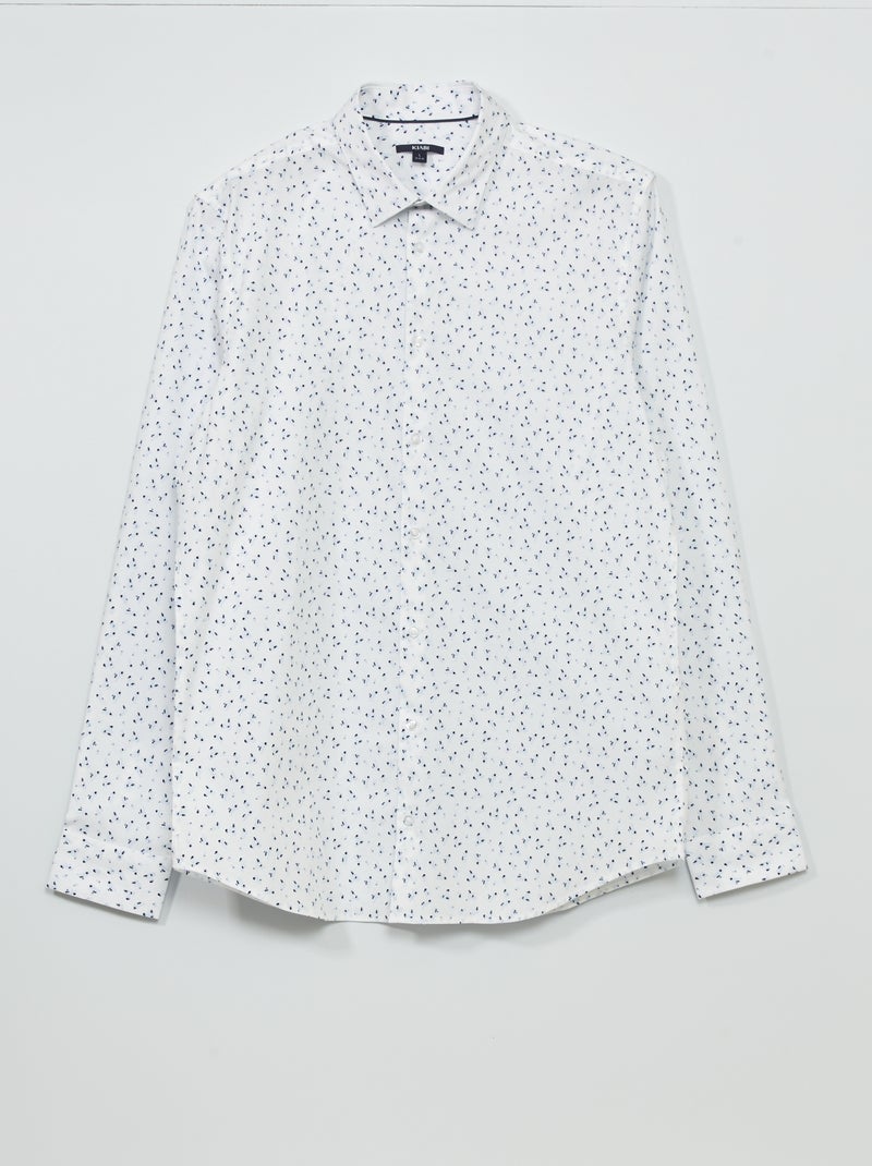 Camisa de popelina BRANCO - Kiabi