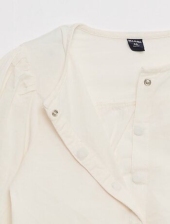 Camisa de popelina com abertura magnética - coleção fácil de vestir