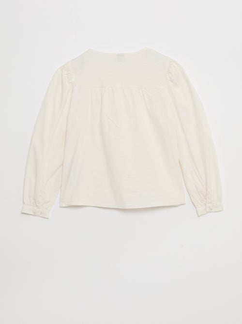 Camisa de popelina com abertura magnética - coleção fácil de vestir - Kiabi