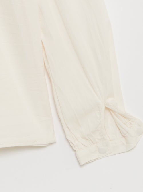 Camisa de popelina com abertura magnética - coleção fácil de vestir - Kiabi