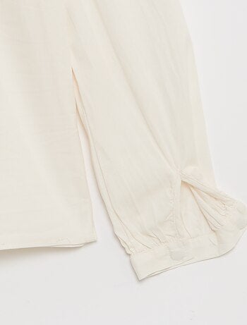 Camisa de popelina com abertura magnética - So Easy