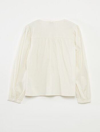 Camisa de popelina com abertura magnética - So Easy