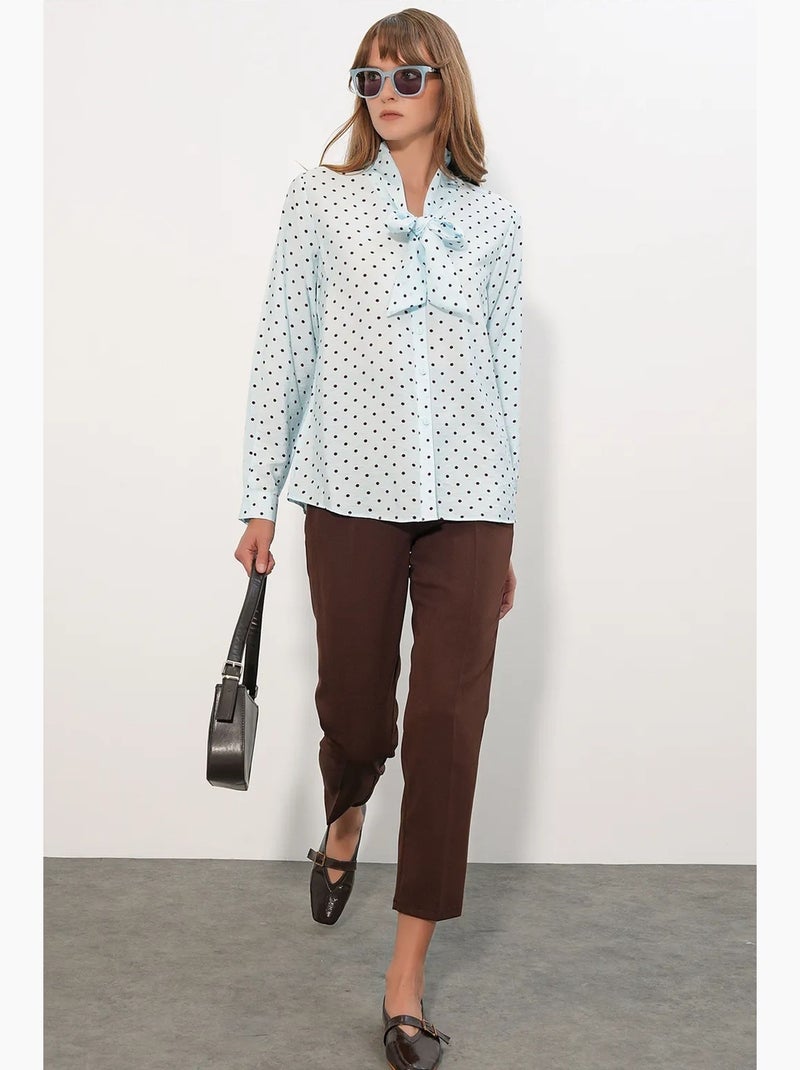 Camisa de popelina com bolinhas bdart Azul-céu - Kiabi