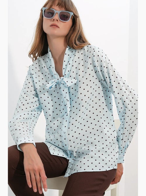 Camisa de popelina com bolinhas bdart - Kiabi Camisa de popelina com bolinhas bdart - Kiabi