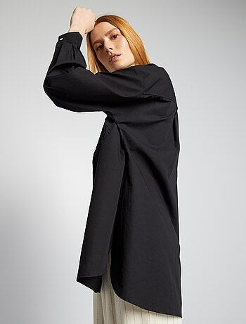 Camisa de popelina com bordados