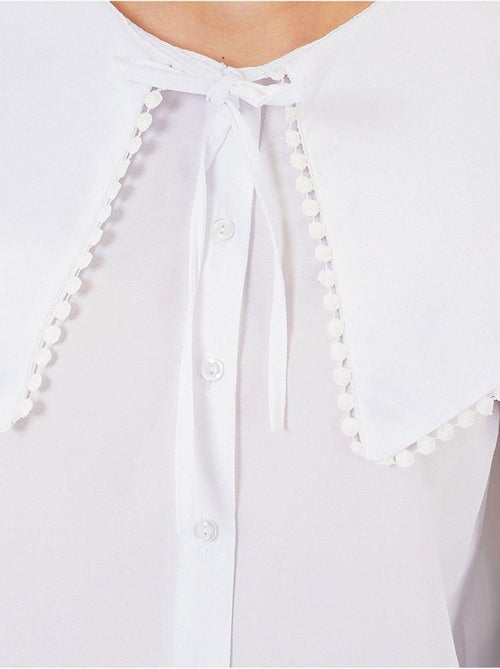 Camisa de popelina com gola bebé e laço bdart - Kiabi Camisa de popelina com gola bebé e laço bdart - Kiabi