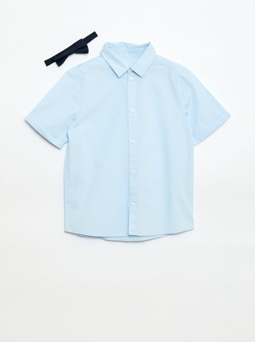 Camisa de popelina com laço - Kiabi