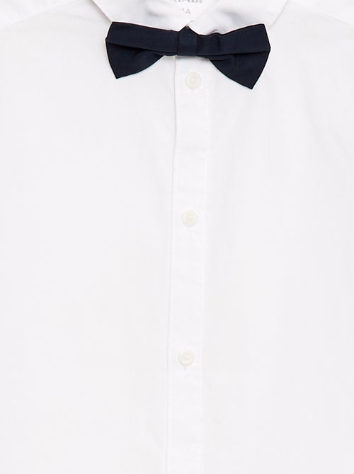 Camisa de popelina com laço - Kiabi